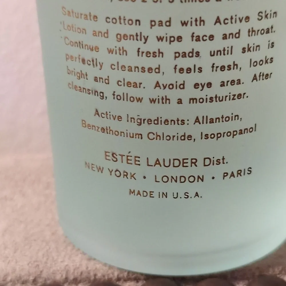 Vintage New Estee Lauder‎ Active Skin Lotion Tonic Conditioner Glass Bottle 8oz